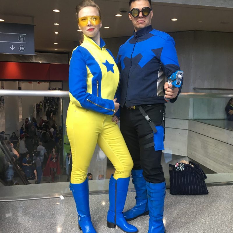 A photo of Maria, our tour guide on her costume at Comic Con event